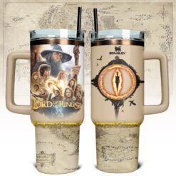 Mistmerch The Lord of the Rings Custom Stanley Quencher 40oz Stainless Steel Tumbler With Handle