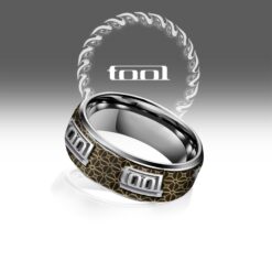 Mistmerch Tool Band Silver Tungsten Rings Gift For Fans
