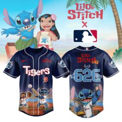 Mistmerch Detroit Tigers x Lilo & Stitch Limited Edition Baseball Jersey Gift For Fans