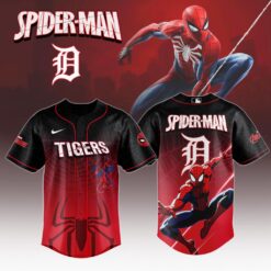 Mistmerch Detroit Tigers X Spider-Man Baseball Jersey Gift For Fans