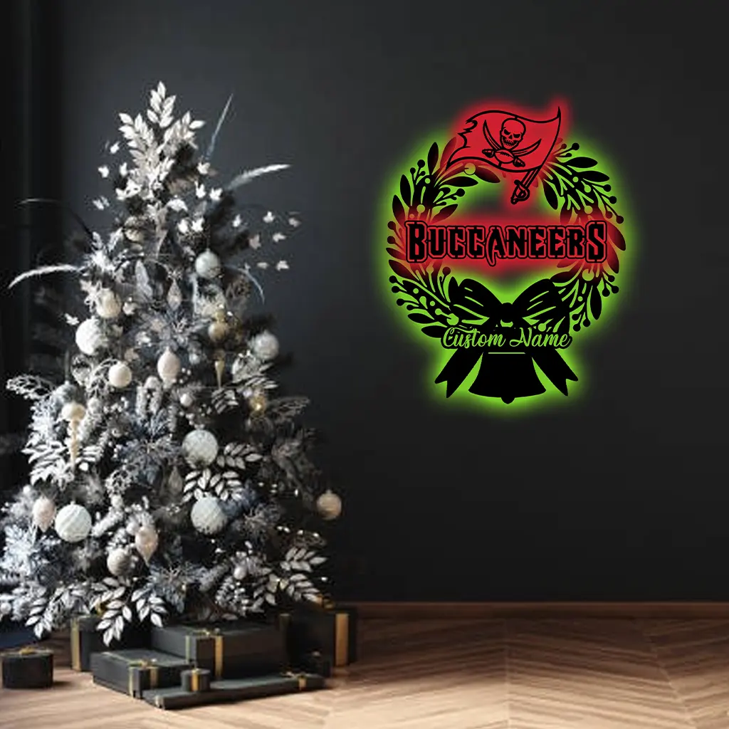 Mistmerch Tampa Bay Buccaneers x Christmas Wall Art LED Gifts For Fans